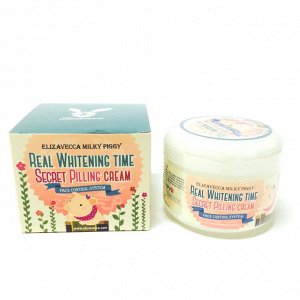 Elizavecca Крем для лица осветляющий эфект пиллинга Real Whitening Time Secret Pilling Cream, 100гр