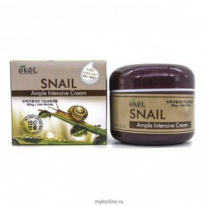 Ekel Ample Intensive Cream Snail - Крем для лица с экстрактом муцина улитки 100гр