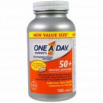 One-A-Day, Для женщин 50+, мультивитамины, польза для здоровья, 100 таблеток