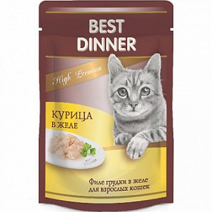 Best Dinner High Premium пауч 85гр д/кош Курица/Желе (1/24)