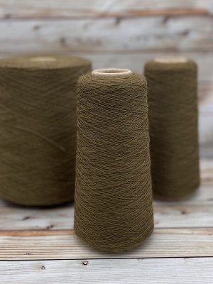 Пряжа для вязания 100 гр., 100% меринос  1350м/100г Золотисто-оливковый