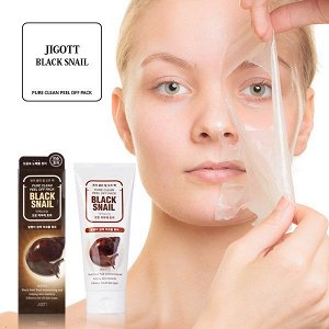 Jigott Black Snail Pure Clean Peel Off Pack Маска-пленка очищающая с экстрактом слизи черной улитки, 180 мл