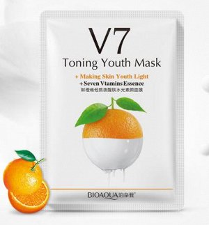 Витаминная маска для лица с экстрактом апельсина V7 Bioaqua
