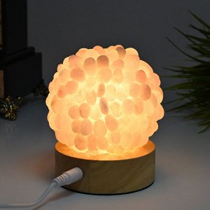 Ночник USB из камня Розовый кварц.