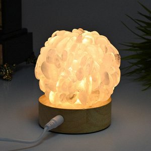 Ночник USB с камнем Горный хрусталь.
