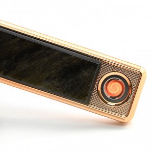 Зажигалка USB из обсидиана золотого.