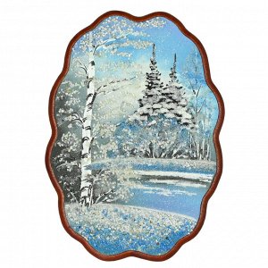 Картина из камня, зима "облако" 25*35,5см, 550г.