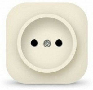 Розетка одноместная серия "IONICH", б/з, о/у, 16А, 220В, "слоновая кость" (ivory) (еврослот) (HU1926