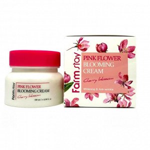 FarmStay PINK FLOWER Blooming Cream Cherry Blossom Крем для лица "Цветение Вишни", 100г
