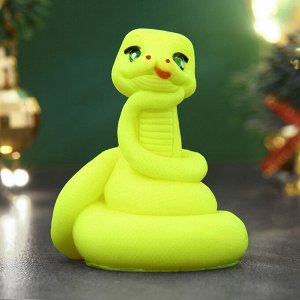 Фигурное мыло "Змейка Ёлочка" желтое, 55г