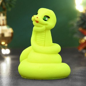 Фигурное мыло "Змейка Ёлочка" желтое, 55г
