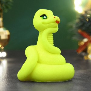 Фигурное мыло "Змейка Ёлочка" желтое, 55г
