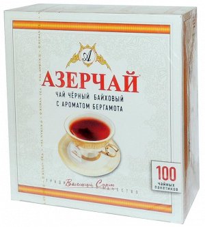 Чай черный байховый 100пак Азерчай Бергамот без конв. 1/12