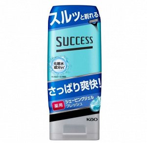 KAO Увлажняющий гель "Success" для бритья «Гладкое скольжение» для бритв с двойным лезвием (с ментолом) 180 г