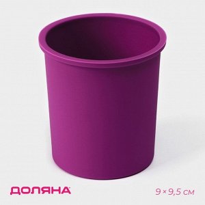 Форма для выпечки Доляна «Кулич», силикон, внешний d=9 см, внутренний d=8 см, диаметр d=7,5 см, цвет фиолетовый