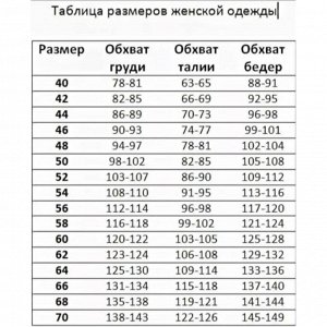 Размерная сетка