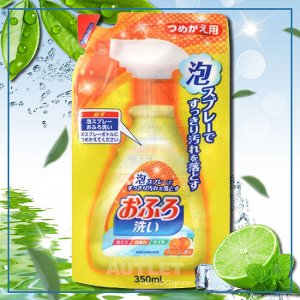 * "Nihon Detergent" Чистящая спрей-пена для ванны (с антибактериальным эффектом и апельсиновым маслом), запасной блок