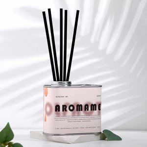 Набор диффузор ароматический "Aromame", зелёный лайм, базилик, цитрус 500мл прямоуг банка