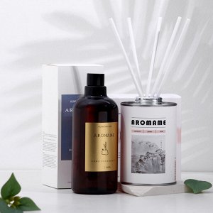 Набор диффузор ароматический Aromame, аргентинский сладкий апельсин 500 мл круглая банка