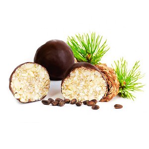 Весовой Кедровый грильяж Классический в натуральном шоколаде (72%), 1кг