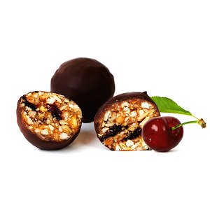 Весовой Кедровый грильяж с Вишней в натуральном шоколаде (72%), 1кг