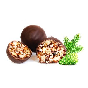 Весовой Кедровый грильяж с Клюквой в натуральном шоколаде (72%), 1кг