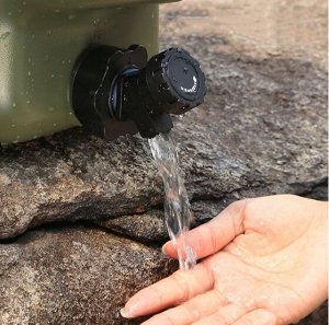 Канистра для воды [35х30х16см, 12л, пищевой пластик, зеленый, 690г]