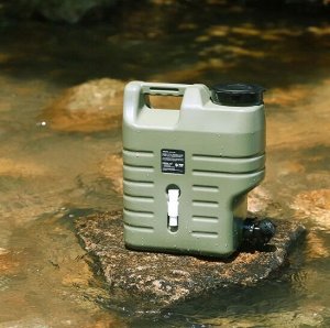 Канистра для воды [35х30х16см, 12л, пищевой пластик, зеленый, 690г]