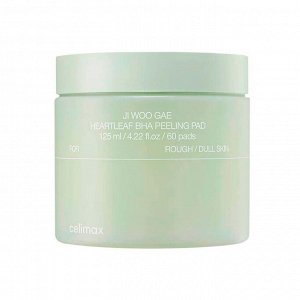 CELIMAX Тонизирующие пилинг-пэды с BHA-кислотой 60 шт. JI WOO GAE HEARTLEAF BHA PEELING PAD
