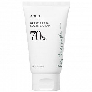 ANUA успокаивающий крем с хауттюйнией HEARTLEAF 70% SOOTHING CREAM 100 мл.