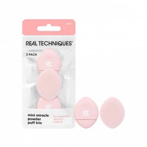 Набор мини-пуховок для пудры Real Techniques Mini Miracle Powder Puff Trio (3 шт.)