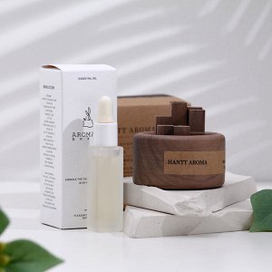 Набор деревянный диффузор "Hantt Aroma", зелёный чай, с эфирным маслом 10 мл, в коробке