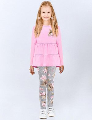Костюм для девочки KETMIN МИШКА ROSE цв.Розовый (Туника/Леггинсы)