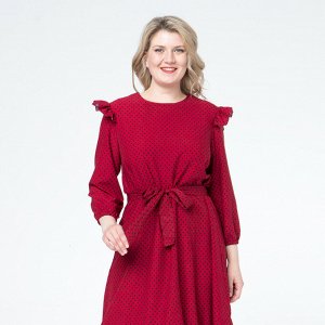 Платье, текстиль, бордовый, Бордовый