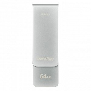 Флешка память USB 64GB 3.0/3.2 Gen.1 накопитель Smartbuy M1 Metal Grey (SB064GM1G)