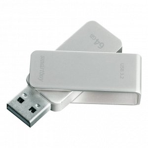 Флешка память USB 64GB 3.0/3.2 Gen.1 накопитель Smartbuy M1 Metal Grey (SB064GM1G)