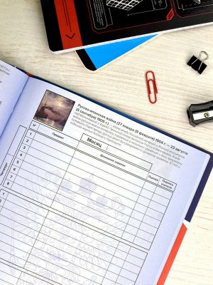 Дневник российского школьника, А5+, 48 л, интегральный переплёт, конгрев, выборочный УФ-лак, матовая ламинация