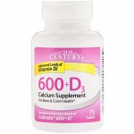 21st Century, 600+D3, Calcium Supplement, 75 Tablets