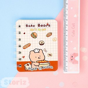 Блокнот "Bake Bears" A7, в ассортименте 1шт