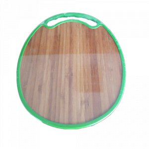 Доска кухонная  двухстороннняя 35*35*1,2 из пластика  с поверхностью из бамбука