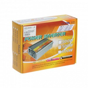 Преобразователь напряжения 12/220 В, 500 Вт, USB выход