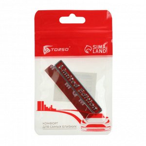 Наклейка Limited Edition TORSO, металлическая, 6.5x1 см, красная