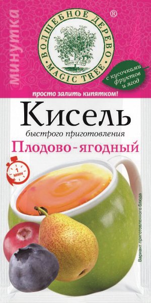 Кисель быстрого приготовления "Плодово-ягодный" 30г МИНУТКА