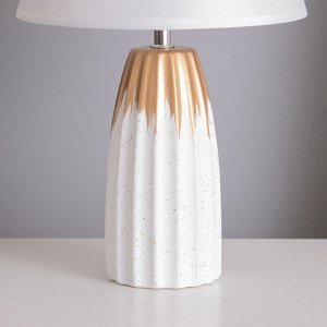 Лампа настольная «Анеле» 1x40 Вт Е14 белый/золото 22x22x38 см
