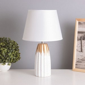 Лампа настольная «Анеле» 1x40 Вт Е14 белый/золото 22x22x38 см