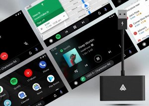 Автомобильный беспроводной адаптер Bluetooth для Android Auto + Переходник USB-A - Type-C