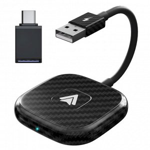 Автомобильный беспроводной адаптер Bluetooth для Android Auto + Переходник USB-A - Type-C
