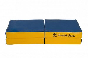 Мат Perfetto Sport № 11 (100 х 100 х 10) складной 4 сложения сине/жёлтый