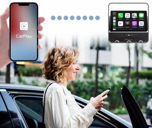 Автомобильный беспроводной адаптер Bluetooth для iPhone CarPlay + Переходник USB-A - Type-C