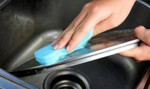 Щетка для чистки посуды цвет: ГОЛУБОЙ